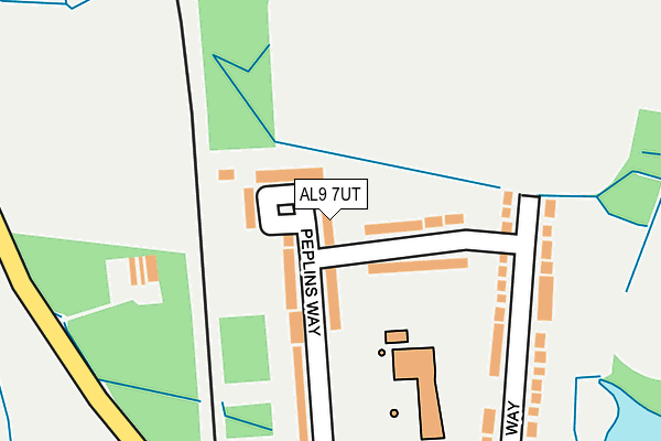 AL9 7UT map - OS OpenMap – Local (Ordnance Survey)