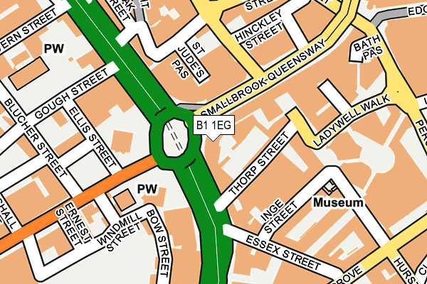 B1 1EG map - OS OpenMap – Local (Ordnance Survey)