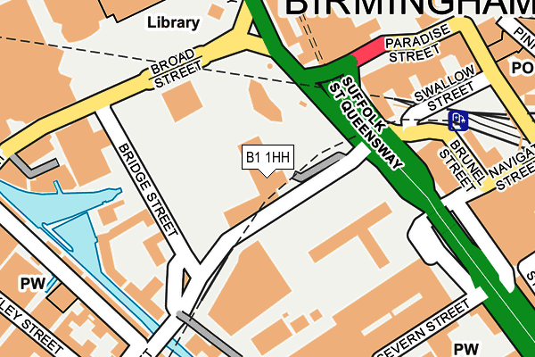 B1 1HH map - OS OpenMap – Local (Ordnance Survey)
