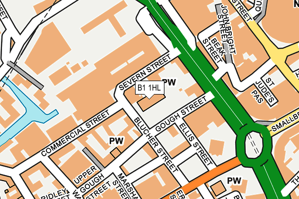 B1 1HL map - OS OpenMap – Local (Ordnance Survey)