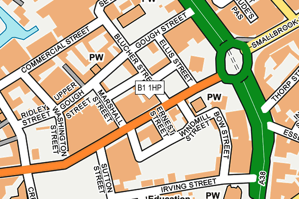 B1 1HP map - OS OpenMap – Local (Ordnance Survey)