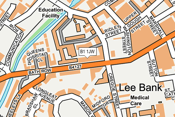 B1 1JW map - OS OpenMap – Local (Ordnance Survey)