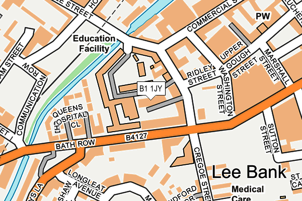 B1 1JY map - OS OpenMap – Local (Ordnance Survey)