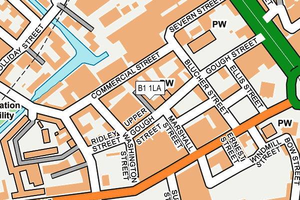 B1 1LA map - OS OpenMap – Local (Ordnance Survey)