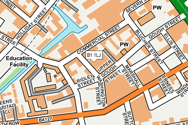 B1 1LJ map - OS OpenMap – Local (Ordnance Survey)