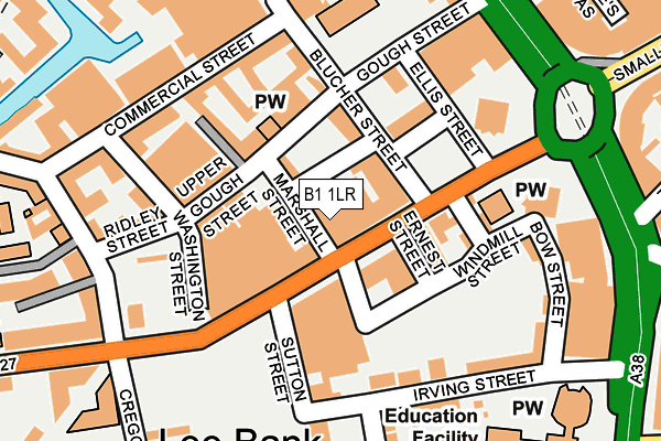 B1 1LR map - OS OpenMap – Local (Ordnance Survey)