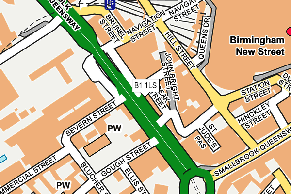 B1 1LS map - OS OpenMap – Local (Ordnance Survey)