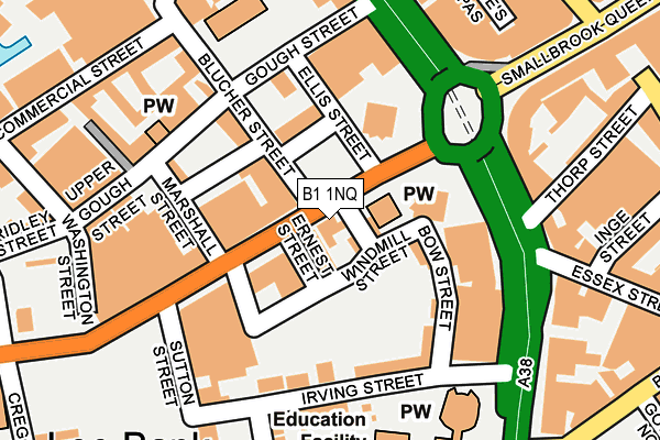B1 1NQ map - OS OpenMap – Local (Ordnance Survey)
