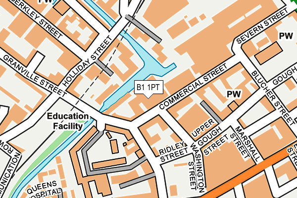 B1 1PT map - OS OpenMap – Local (Ordnance Survey)