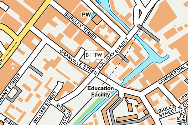 B1 1PW map - OS OpenMap – Local (Ordnance Survey)