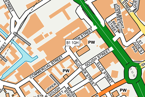 B1 1QH map - OS OpenMap – Local (Ordnance Survey)