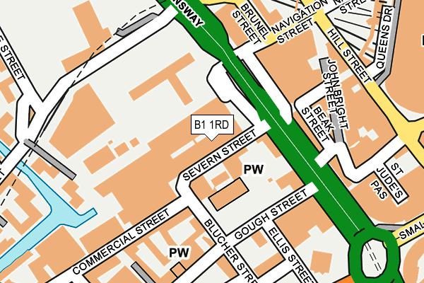 B1 1RD map - OS OpenMap – Local (Ordnance Survey)
