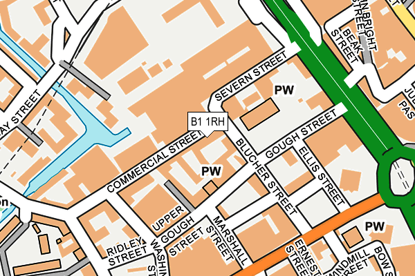 B1 1RH map - OS OpenMap – Local (Ordnance Survey)