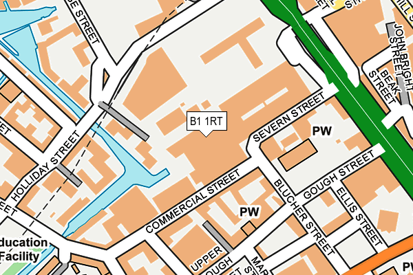 B1 1RT map - OS OpenMap – Local (Ordnance Survey)