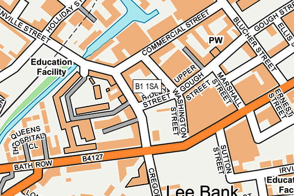 B1 1SA map - OS OpenMap – Local (Ordnance Survey)