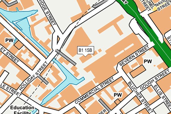 B1 1SB map - OS OpenMap – Local (Ordnance Survey)