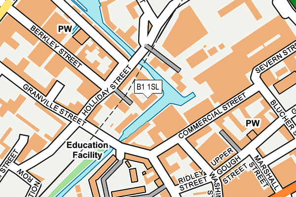 B1 1SL map - OS OpenMap – Local (Ordnance Survey)