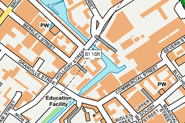 B1 1SR map - OS OpenMap – Local (Ordnance Survey)