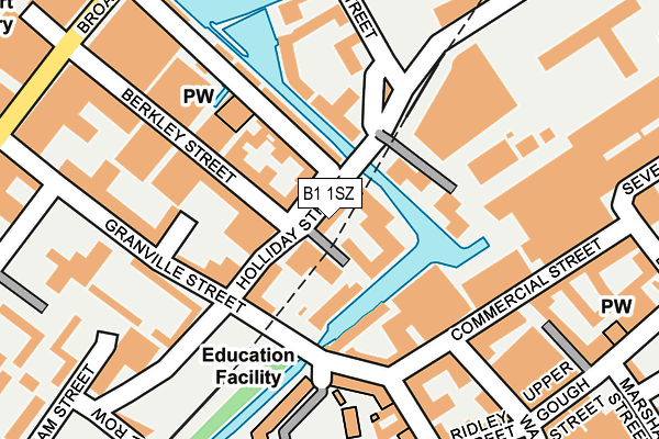 B1 1SZ map - OS OpenMap – Local (Ordnance Survey)