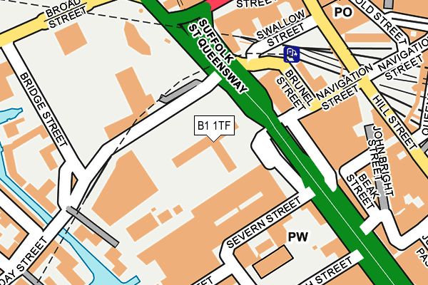 B1 1TF map - OS OpenMap – Local (Ordnance Survey)