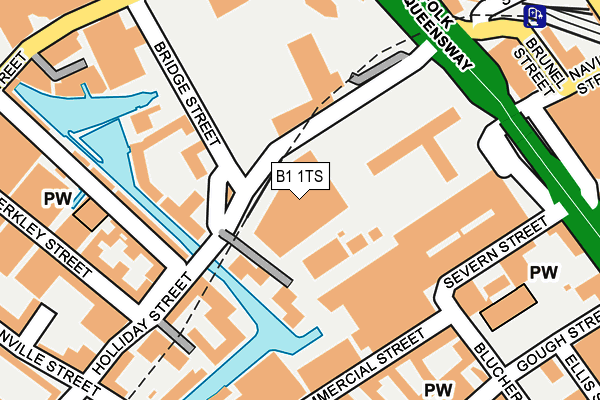 B1 1TS map - OS OpenMap – Local (Ordnance Survey)