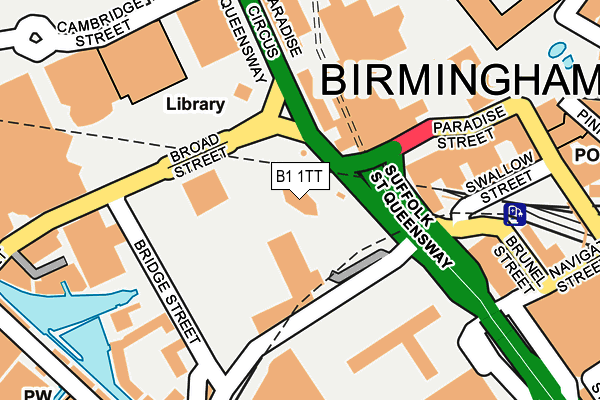 B1 1TT map - OS OpenMap – Local (Ordnance Survey)
