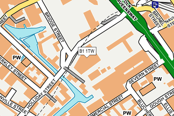 B1 1TW map - OS OpenMap – Local (Ordnance Survey)