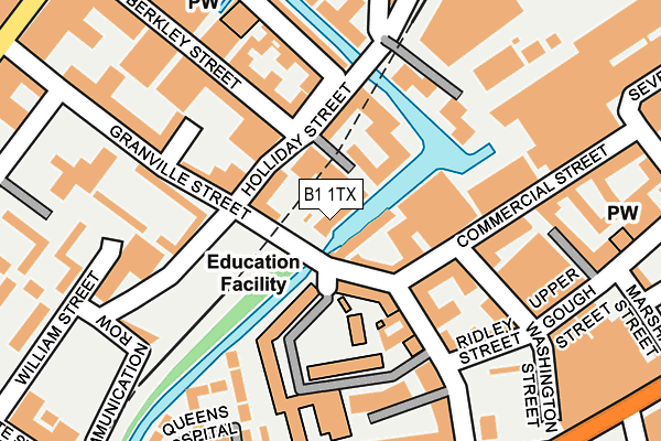 B1 1TX map - OS OpenMap – Local (Ordnance Survey)