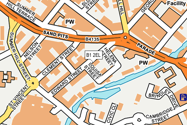 B1 2EL map - OS OpenMap – Local (Ordnance Survey)