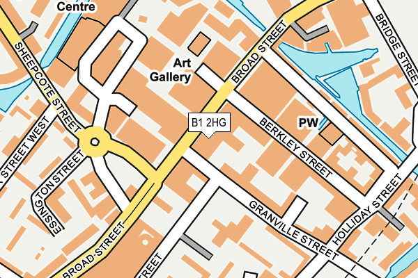 B1 2HG map - OS OpenMap – Local (Ordnance Survey)