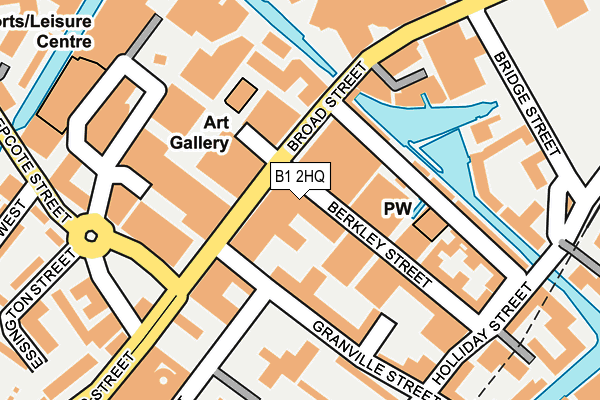 B1 2HQ map - OS OpenMap – Local (Ordnance Survey)