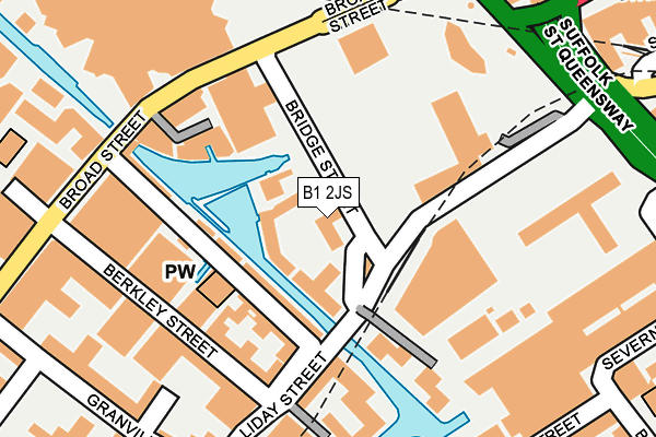 B1 2JS map - OS OpenMap – Local (Ordnance Survey)