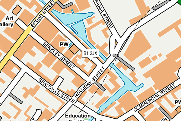 B1 2JX map - OS OpenMap – Local (Ordnance Survey)