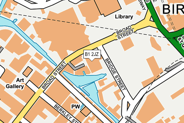 B1 2JZ map - OS OpenMap – Local (Ordnance Survey)