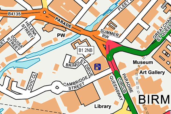 B1 2NB map - OS OpenMap – Local (Ordnance Survey)
