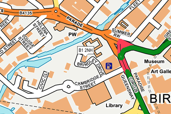 B1 2NH map - OS OpenMap – Local (Ordnance Survey)