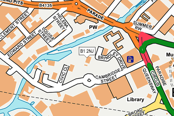 B1 2NJ map - OS OpenMap – Local (Ordnance Survey)