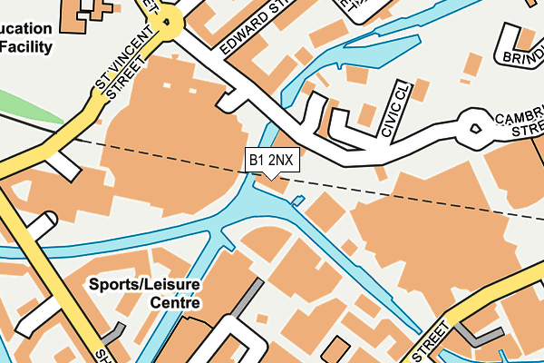 B1 2NX map - OS OpenMap – Local (Ordnance Survey)