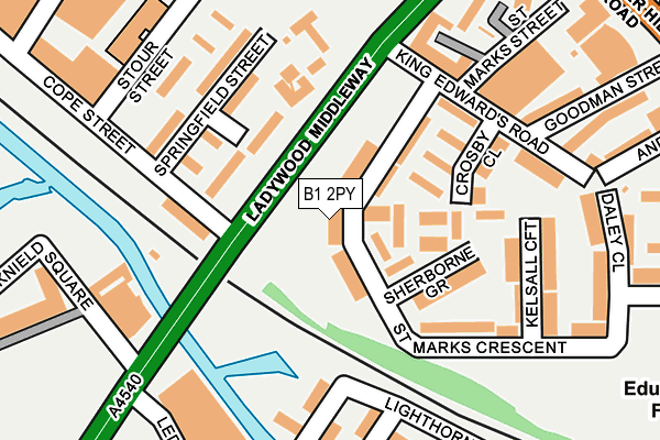 B1 2PY map - OS OpenMap – Local (Ordnance Survey)
