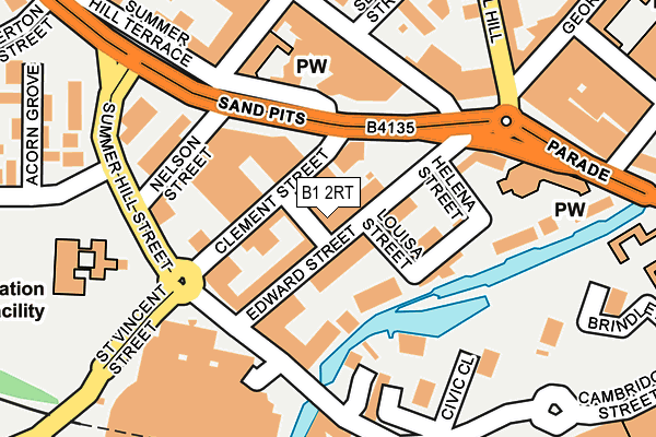 B1 2RT map - OS OpenMap – Local (Ordnance Survey)