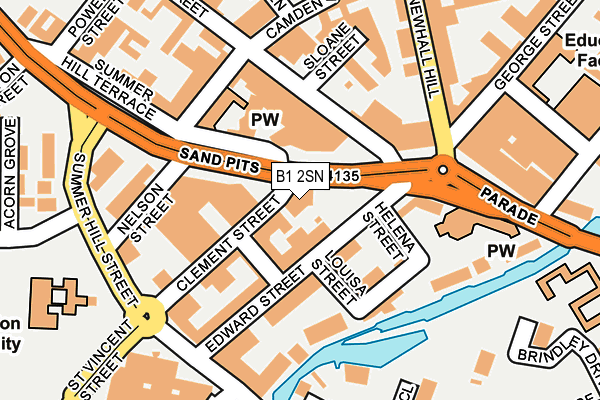 B1 2SN map - OS OpenMap – Local (Ordnance Survey)