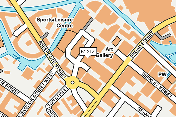 B1 2TZ map - OS OpenMap – Local (Ordnance Survey)