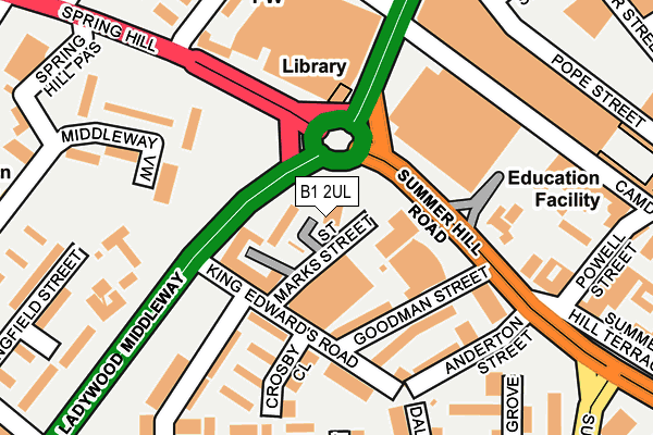 B1 2UL map - OS OpenMap – Local (Ordnance Survey)