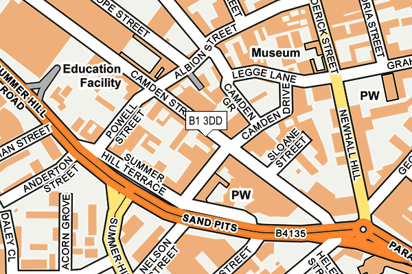 B1 3DD map - OS OpenMap – Local (Ordnance Survey)