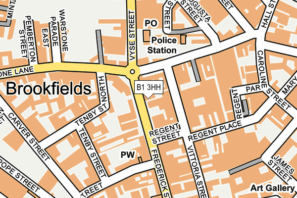 B1 3HH map - OS OpenMap – Local (Ordnance Survey)