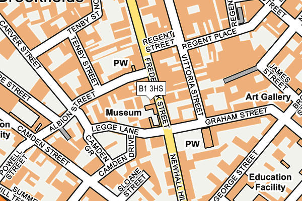 B1 3HS map - OS OpenMap – Local (Ordnance Survey)