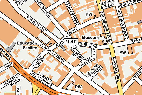 B1 3LD map - OS OpenMap – Local (Ordnance Survey)