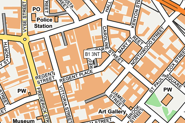 B1 3NT map - OS OpenMap – Local (Ordnance Survey)