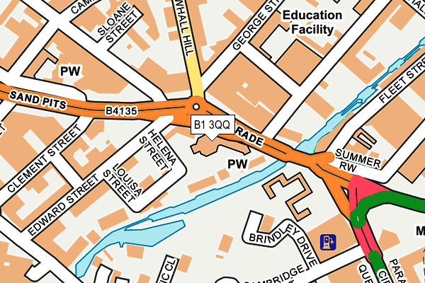 B1 3QQ map - OS OpenMap – Local (Ordnance Survey)