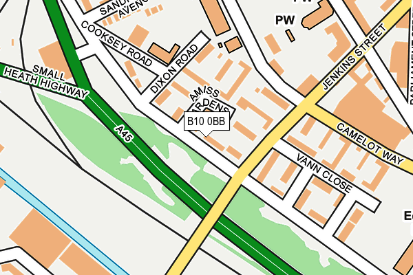 B10 0BB map - OS OpenMap – Local (Ordnance Survey)